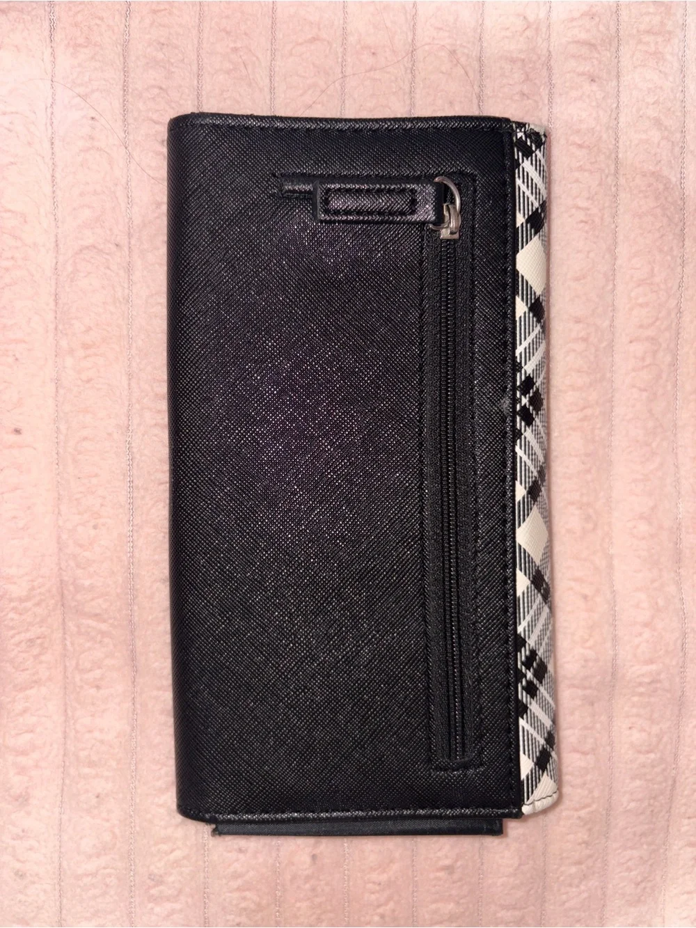 Black & White Plaid Wallet